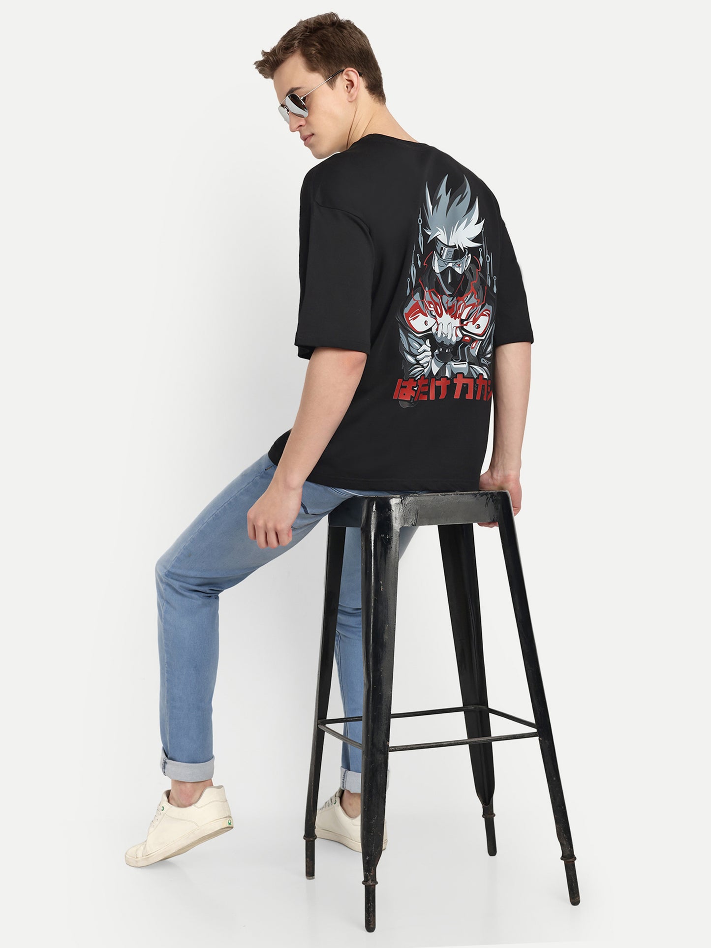 Kakashi chitori Naruta anime oversize tshirt.