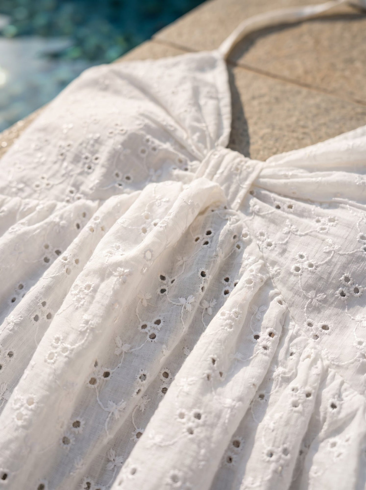 Dario Chiffon Lace Cami — White