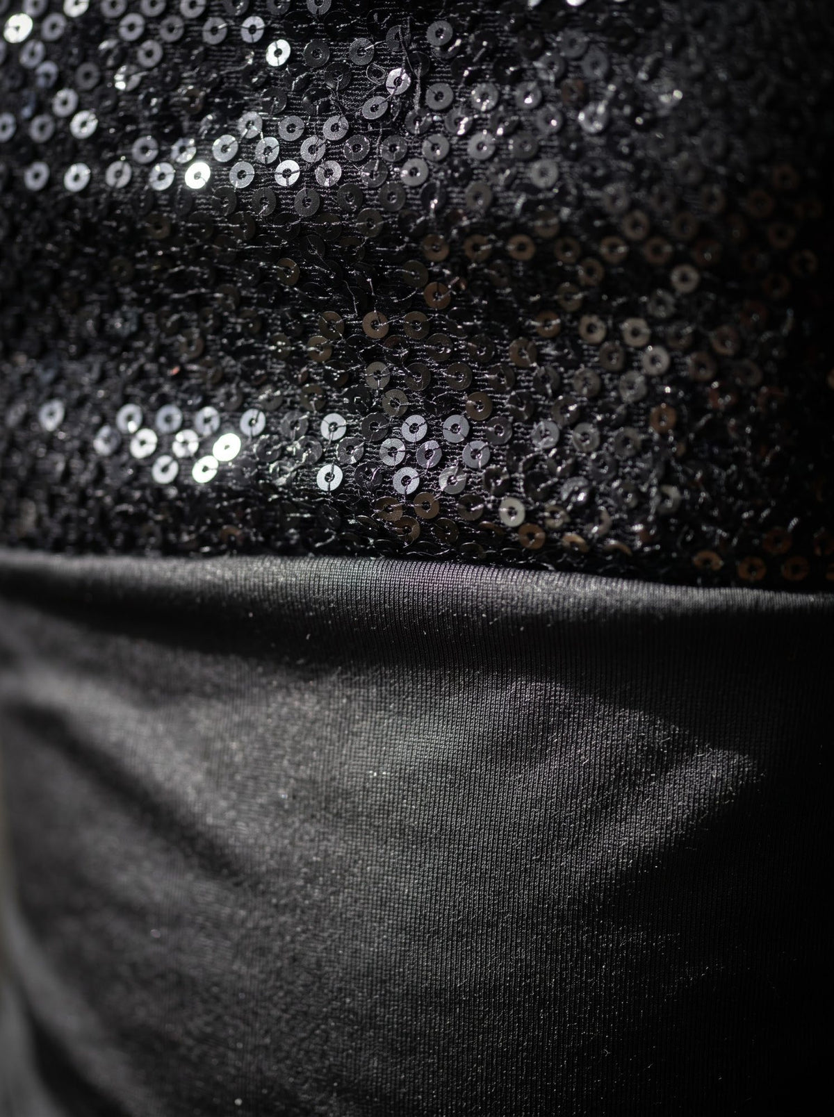 Half-Sequin Bandeau Top