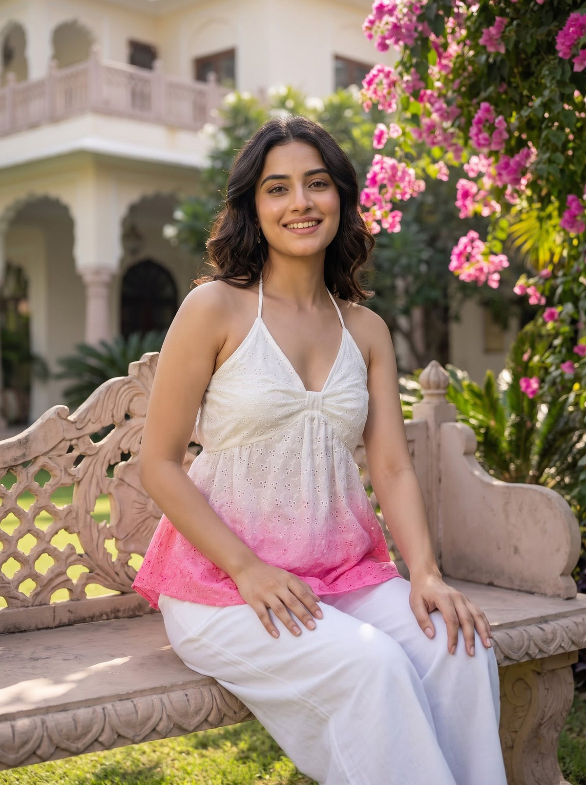 Dario Ombré Chiffon Cami — Pink