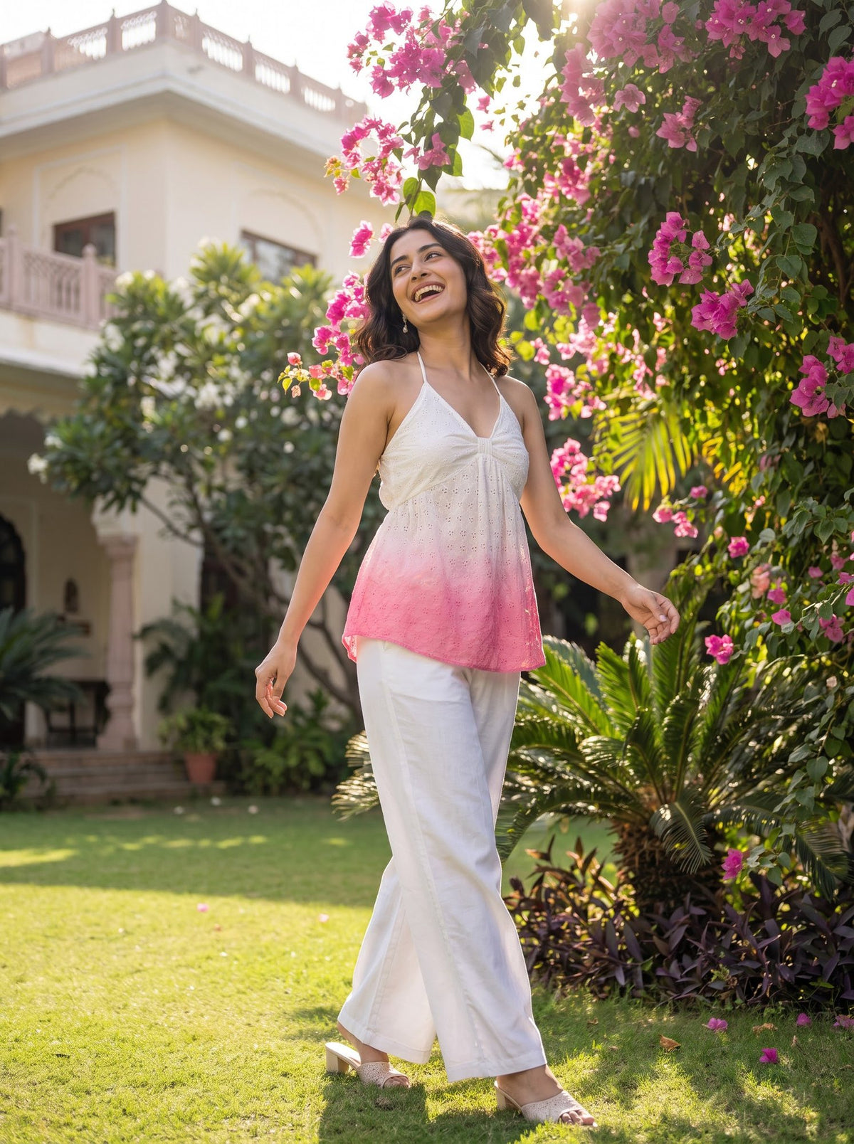 Dario Ombré Chiffon Cami — Pink