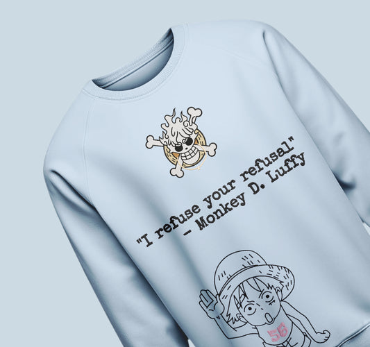 Luffy One piece anime kid version 240gsm sweatshirt BLURR Prime.